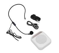 HEMOTON Portable Teacher Amplifier Speech Amplifier with Rechargeable Lithium Battery White Lightweight No Noise for Tour Guide and Teacher Use