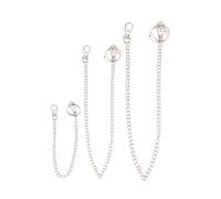 HEMOTON Portable Trousers Chains 3 Pcs for Hanging Small Accessories Silver Iron Jeans Chains Set Punk Gothic Trendy Fashionable Hip-hop Style for Women and Men