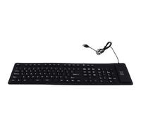 HEMOTON Portable USB Wired Silicone Keyboard with 109 Keys, Ultra-thin Foldable Design, Silent Soft Touch for Easy Carrying, Includes Carry Bag, for Travel and Office Use