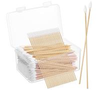 HEMOTON Precision Accuracy Swabs with Bamboo 500pcs Cotton Sticks and Soft of Tips for High Cleaning Small, Application Electronic Parts and Earphones for Ear Cleaning and Makeup
