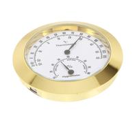 HEMOTON Premium Violin Hygrometer Thermometer with German Movement Gold Stainless Steel Case Accurate Humidity and Temperature Gauge for Guitar and Instrument Protection Portable Compact