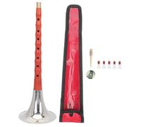 HEMOTON Professional Chinese Suona D Key Wind Instrument for Beginners with Red Sandalwood Body, Reed and Air Cap Included - Traditional Folk Music Instrument for Learning and Performance Random Color