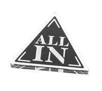 HEMOTON Professional Double Layer Triangle Dealer Button for Poker Black White Acrylic Card Game Accessory Counting Money Tokens for Party and Player Gatherings