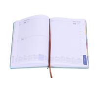 HEMOTON Pu Daily Planner Notebook A5 365 Days Year-round Planning Organiser with Monthly Index Bookmarks for Professional and Business Use