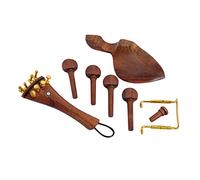 HEMOTON Quality Violin Fitings 15pcs Set Chinrest Tailpiece Endpin Tail Gut for Diy Violin