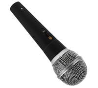 HEMOTON Realistic Pretend Play Microphone for Stage Performance Props Lightweight Plastic Interview Prop for Roleplaying and Public Speaking Training Mini Matte Handle Simulation