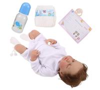 HEMOTON Reborn Dolls Boy Lightweight Soft Cloth Body Lifelike Newborn for Play Companion Gift for Birthday Nurse Midwife Training