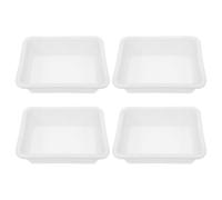 HEMOTON Rectangular Laboratory Tray 4Pcs Plastic Leak Prevention Trays for Scientific Research and Teaching Demonstrations