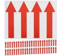 HEMOTON Red Arrow Stickers Practical and Easy to Use Coated Paper Arrow Labels 100pcs for Directions Indication for Factories and Offices