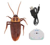 HEMOTON Remote-controlled Brown Cockroach with Flexible Rotating Wheels and Vivid Simulation Animal Modelling, Plastic Electric Trick for Pranks and Fun