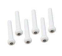 HEMOTON Replacement Guitar Bridge Pins White Plastic Tuning Pegs Acoustic Guitar String Nails Set of 6