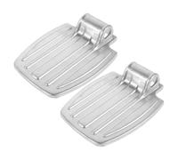 HEMOTON Replacement Wheelchair Footplates Made of Sturdy Alloy with Strong Support and Sturdy Stability, Silver Foot Pedals Suitable for Athletes and Disabled Users, for Everyday