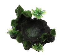 HEMOTON Reptile Feeding Dish Water Bowl Natural Design Decorative Aquarium Ornament for Turtles Lizards Reptiles Practical Food Water for Fish Tanks