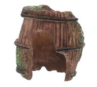 HEMOTON Reptile Hideout Cave Terrarium Snake Tank Decor Small Plastic Lizard Hide for Leopard Gecko and Bearded Dragon Enclosures Habitat Accessory