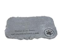 HEMOTON Resin Pet Memorial Tombstone with Candlestick Dog Cat Grave Marker for Outdoor Garden Decoration Lightweight Compact Pet Memorial Stone for Porch Balcony Living Room