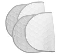 HEMOTON Reusable Waterproof Diaper Changing Pads 2PCS Set - Grey Oval Portable Nappy Mat for Travel and Home Use - Washable Absorbent Bed Underpads