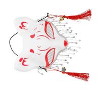 HEMOTON Rhinestone Fox Half Face Mask for Cosplay and Masquerade Party, Lightweight Plastic Material with Comfortable Fit and Creative Charming Design for Men and Women