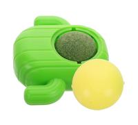 HEMOTON Rotating Mint Balls Cat Toy Interactive Soft Chewing Toy Cat Exercise Ball Natural Catnip Aroma Indoor