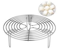 Hemoton Round Cooking Cooling Rack Stainless Steel Round Rack for Cooking Cooling Steaming Baking Fit Air Fryer Stockpot Pressure Cooker