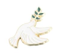 HEMOTON Rustproof Peace Dove Brooch Pin with Olive Branch Cute Animal Flying Bird Badge for Women Clothing Bags Hats Elegant Metal Label Pin Accessory for Everyday Wear and Special