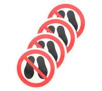 HEMOTON Safety No Step Sign Stickers Warning Labels for Glass and Smooth Surface in Equipment Factories 4PCS