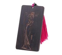 HEMOTON Sandalwood Guzheng Nail Pick Storage Board Pick Wrap Card for Lute Zither Guitar Scratch Protection