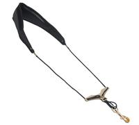 HEMOTON Saxophone Strap Easily Installed and Removed with Metal Snap Hook Leather Comfortable Adjustable Sax Harness for Saxophone Players Suitable for Tenor Alto