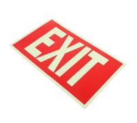 HEMOTON Self Adhesive Fire Exit Sign Sticker 178x305mm for Bars and Dark Environments, High Visibility Pvc Emergency Exit Safety Sign for Quick Evacuation
