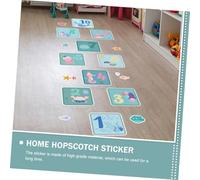 HEMOTON Self-Adhesive Undersea World Floor Sticker for Colorful Hopscotch Decals with Cartoon Sea Creatures and Numbers Educational Play Mat for Nursery and Kindergarten