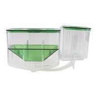 HEMOTON Self-guided Acrylic Fish Breeding Tank Incubator Box with Isolation Feature for Juvenile Fish and Eggs Green Aquarium Separation Box to Survival Rates and Prevent Attacks in Tanks