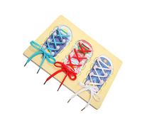 HEMOTON Shoelace Threading Educational Preschool Teaching Aid for Develop Gripping Skills Concentration Fun Learning Tool for Early Education