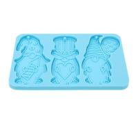 HEMOTON Silicone DIY Gnome Keychain Mold for Making Soap and Candy with Lovely Cartoon Gnome Shape, Multipurpose Resin Casting Mould for Birthday Crafts and Handmade Gifts Random Color