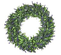 HEMOTON Simulation Lavender Wreath Wall Hanging Garland for Door, Plastic Material with Unique Design, Photo Prop and Choice for Home Decoration