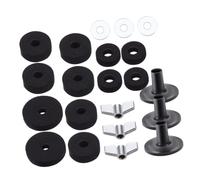 HEMOTON Slip Cymbal Felt Pads for Drum Kit Practical Nonslip Drum Accessories Black Felt Pads Silencer Use