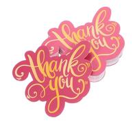 HEMOTON Small Business Thank You Cards Paper Cards Mini Size 50pcs with Unique Design and Charming Double-sided Prints for Online Retail and Wedding Packaging