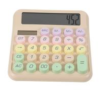 HEMOTON Small Desktop Calculator Mechanical Keyboard Calculator for Office Workers and Students Desk Calculator Plastic Large LCD Display