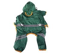 HEMOTON Small Dog Rain Hoodie Reflective Pet Rain Jacket for Small Dogs and Puppies Comfortable Fit for Pomeranian Dark
