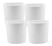 HEMOTON Small Hanging Bucket 4 Pack 4.72X4.61X2.76 Inch Plastic Cart Hanging Baskets Multipurpose Storage Organizer for Trolley Kitchen Makeup Office Supplies