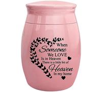 HEMOTON Small Keepsake Urn for Pet Ashes with Sealed Lid and Smooth Surface, Stainless Steel and Aluminum Alloy Material, for Memorial Use by Family and Friends