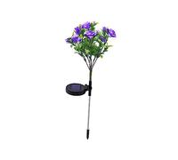 HEMOTON Solar Lawn Lamp Carnation Flower LED Garden Light Solar Powered Decorative Outdoor Ground Lamp for Garden Patio Energy Saving Environmental Friendly