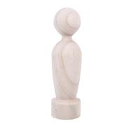 HEMOTON Solid Wood Bedpost Finials for Indoor Decor, Handcarved Rounded Stair Railing Post Caps with Easy Installation and Unfinished Vintage Style for Bedroom and Flagpole Use