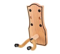 HEMOTON Solid Wood Guitar Wall Mount Hanger Secure Acoustic Electric Bass Ukulele Display Rack with Quick Installation Space-Saving Vertical Storage Rustic Home Decor for Studio Party