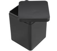 HEMOTON Square Tea Tins Canister with Airtight Lids Tea Storage Containers Tin Can Box for Storage Tea Coffee Sugar Loose Leaf Black