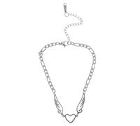 HEMOTON Stainless Steel Anklet for Women Adjustable Ankle Chain with Heart and Angel Wing Charm Beach Foot Jewelry ’ Chain Anklets