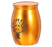 HEMOTON Stainless Steel Cinerary Casket for Pets Portable Bone Ash Storage Box Lid for Memorializing Beloved Cats and Dogs Convenient Design for Easy Filling