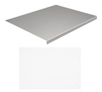 Hemoton Stainless Steel Cutting Chopping Boards, 40 x 30cm Worktop Protector, Heavy Duty Kitchen Pastry Noodle Boards for Kneading Rolling Bread Dough Meat Vegetables