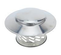 HEMOTON Stainless Steel Fireplace Chimney Cap with Universal Compatibility and Insulated Design, 4.4 Inch Round Cone Top Stove Pipe Cover for Outdoor Roof Use, Season Rainproof Vent