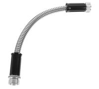 HEMOTON Stainless Steel Metal Water Hose Extension 1ft Flexible Puncture-Resistant Hose Connector for Car and Plant Watering Outdoors in Flower Beds