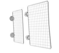 HEMOTON Stainless Steel Parrot Resting Platform 2-Pack Medium Bird Perch Stand for Parakeets Cockatiels Cage Accessories Suitable for Home and Pet Shops