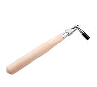HEMOTON Stainless Steel Piano Tuning Hammer Octagon Wrench Tuning Tool Wooden Handle Compact Design